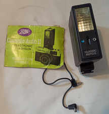 BOOTS FLASH GUN  ELECTRONIC  FLASH  Classic Auto II HOT SHOE & sync cable manual
