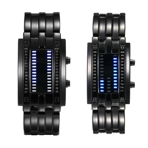 Men women binary watches - binary,