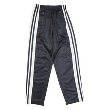 Vintage KIDS EXCHANGE Side Poppers Boys Track Pants Black 90s Straight M W22 L27