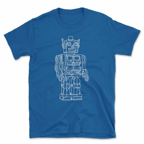 Vintage robot line drawing - robot,
