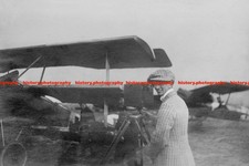 F027725 Anthony Fokker at German airfield with Fokker triplane France 1916 WWI