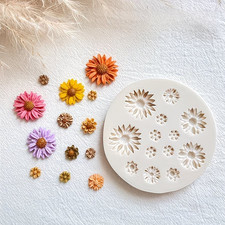 Daisy flowers fondant mould - 3d,