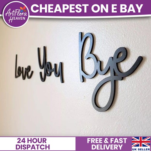 Love you bye wooden script - love, you,