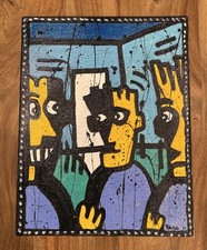 YAHOO 2011 Abstract Faces Original Painting Pop Art Expressionist Oil on Canvas