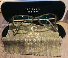 Ted Baker KHAKI GREEN Prescription Glasses Full Rim Designer Frames & Case
