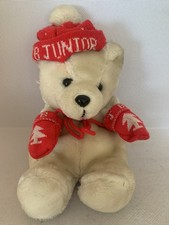 Allders Jingle Bear JB Junior Soft Plush Hand Puppet 10”  Hat And Mittens 