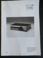 Quad 66 Preamplifier Pre Amp Service Data