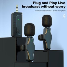 Lavalier Wireless Microphone Audio Video Recording Mini Mic For Phone Camera