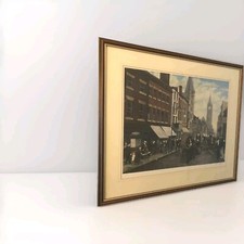 Art Prints: Tom Dodson: Signed Fishergate Preston Mounted, Framed & Glazed Print