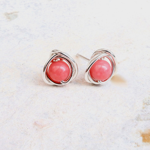 Coral stud earrings 925 - earrings,