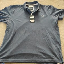 Crew Clothing Melbury Polo Shirt Steel Blue  UK XL  BNWT  RRP £40