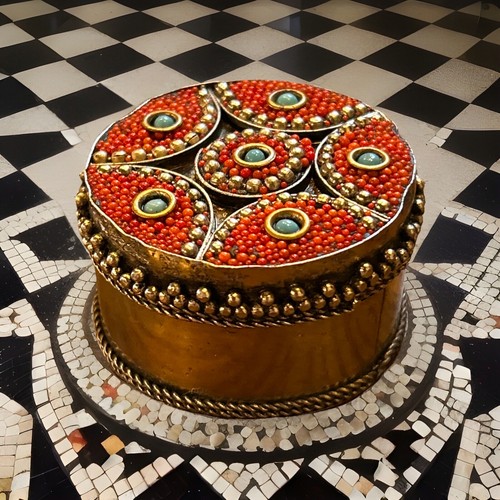 Vintage silver tone ethnic - silver,
