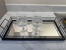 2  WATERFORD Lead Crystal COLLEEN Large 12oz Goblet  Glasses - 13cm (5ins)  