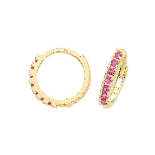 Huggie earrings 9ct - 9ct, yellow