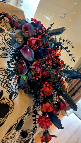 Gothic witch pagan - gothic,, floral