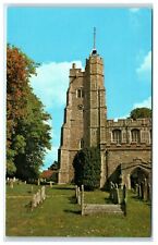 Postcard St Mary's Church Cavendish Suffolk England