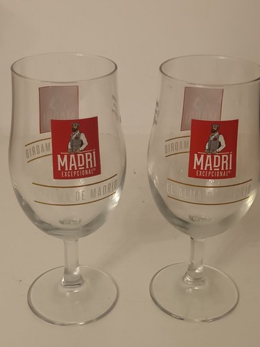 Madri glass stemmed pint - x2,