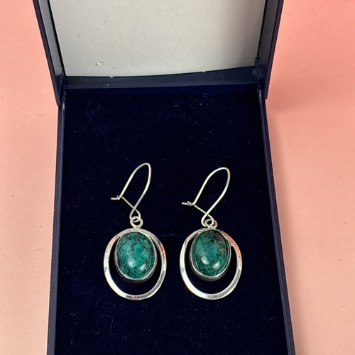 Sterling silver chrysocolla - silver,