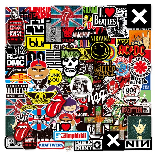Rock and roll music stickers - roll,