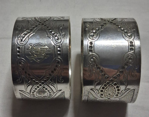 Pair antique white metal - pair, of