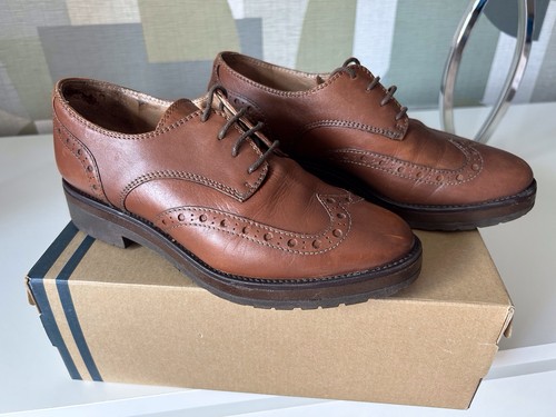 Ladies brown brogues - brogues, size