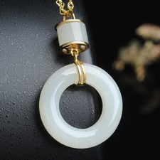 White Natural Jade Ring