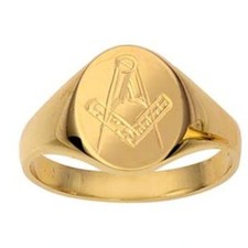 Hand Engraved Masonic Ring –