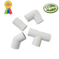 21.5mm Overflow Pipe Fittings Elbow Coupling Tee 45º –White PKS of 5 10 20 50