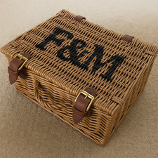 Fortnum And Mason F&M Picnic Hamper Wicker Basket - Small with handle