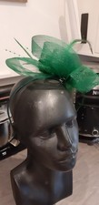 Green Fascinator With Flower