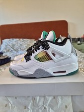 Size 5.5 - Nike Air Jordan 4 Retro -  Lucid Green Rasta