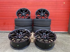 18" NEW TTRS XT1 FLOW FORMED Alloy Wheels + Tyres BLACK - Audi A3 S3 A4 A6 Q2