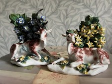 Samson Of Paris - Chelsea Anchor  - Porcelain Derby Style Stag & Doe Bocage PAIR