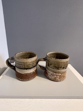 Vintage Studio Pottery Mugs X2