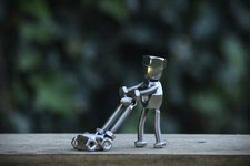 Dad Mowing The Lawn Sculpture