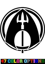 Vinyl Decal Truck Car Sticker Laptop - DC Justice Leaque Aquaman Trident Logo