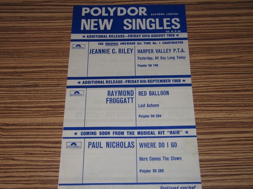 Polydor records 1968 promo - -,