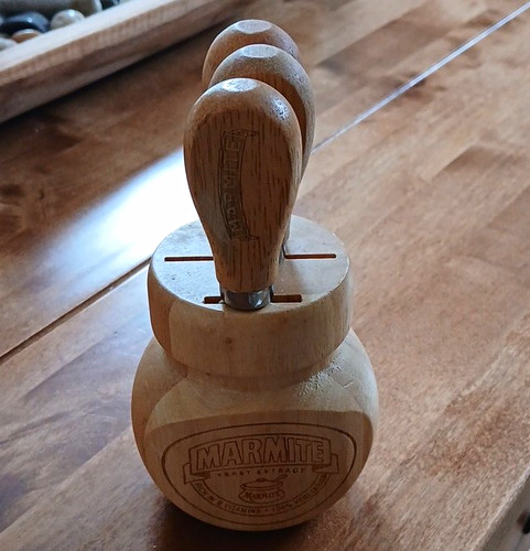 Marmite wooden cheese set - marmite,