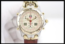 TAG Heuer Senna Model CG1123-0 Cell Series Men Quartz Watch Off White Dial Auth