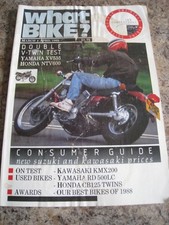 WHAT BIKE? MAR/APR 1989 KAWASAKI KMX200 YAMAHA HONDA NTV600 BEST BIKES 1988