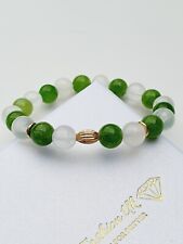Peridot and Selenite Bracelet