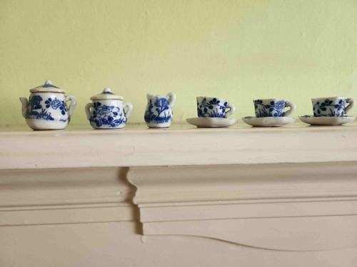 Minature porcelain tea and - porcelain,