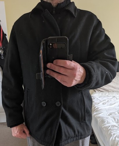 Mens black thick winter - black,