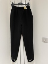 BNWT 1960’s vintage ST MICHAEL (M&S) black stirrup/ski pants, W26”/H38”/L 40"
