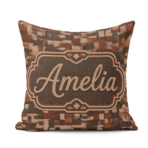 Cushion throw pillow brown - pillow,