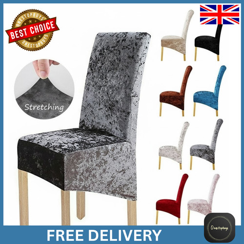 Crushed velvet stretch - , dining
