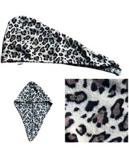 Leopard Print Head Drying Hair Towel No Shedding Microfiber Hair Drying Wrap VGC