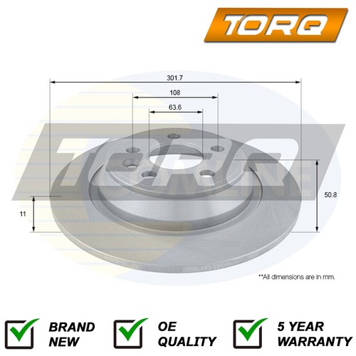 Brake disc rear - disc, ford