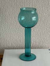Scandi Style Teal Goblet Shaped Candle Holder Or Vase