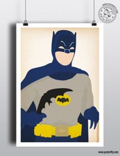 BATMAN (Adam West) - Minimalist Movie Poster Posteritty Minimal Design TV 1960's